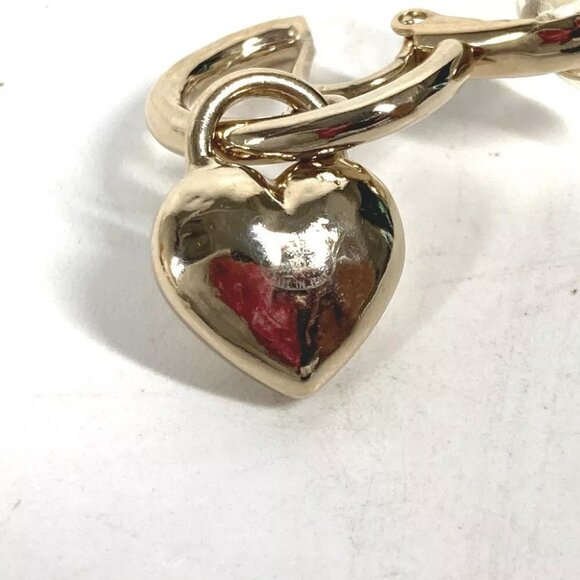 CHANEL 22B CC CC Mark Heart Accessories Earrings Metal Gold Unused - Picture 10 of 13